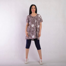 Женская трикотажная туника "Дачник-беж" р.56-64