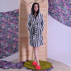 Жіночий махровий халат "Зигзаг" р.42-50