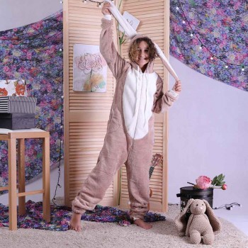 Детский махровый кигуруми " Bags Bunny - cappucino" р. 34-40 Детский махровый кигуруми " Bags Bunny - cappucino" р. 34-40