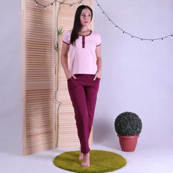 Женская трикотажная пижама "Бордо" р. 42-54