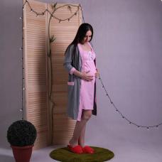 Комплект ночная с халатом "Динара" р.42-54