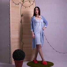 Комплект ночная с халатом "Leyla" р.42-54 Комплект ночная с халатом "Leyla" р.42-54