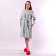 Женский теплый домашний халат "Amore-Оливка " 46-54р.