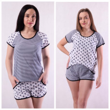 Жіноча літня піжама футболка з шортами "Пальми" р.42-54