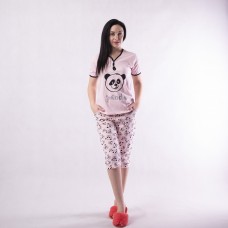 Жіноча літня піжама футболка з бриджами "face-Freands" 44-56р.