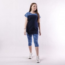 Комплект на лето туника с бриджами "Джинс" 44,48.