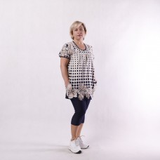 Женская трикотажная туника "Дачник-Cream" р.52-64