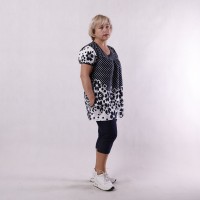 Женская трикотажная туника "Дачник-Black" р.52-64