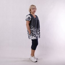 Женская трикотажная туника "Дачник-Black" р.52-64