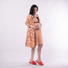 Теплий жіночий комплект "Оrange  Троянда " 46р. (сорочка темно сіня однотон!)