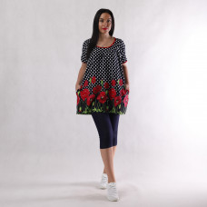 Женская трикотажная туника "Дачник-Маки" р.52-64