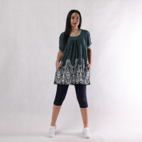 Жіноча трикотажна туніка "Дачник-Green" р.52-64