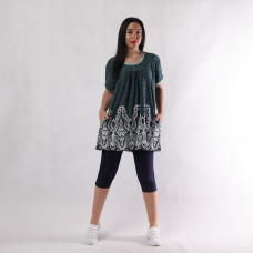 Женская трикотажная туника "Дачник-Green" р.52-64