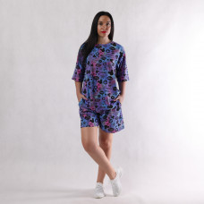 Летний костюм оверсайз футболка с шортами " Микки Маус-космо "44-50