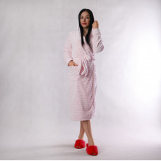 Женский длинный махровый халат "Шиншилла- Pink" р.42-54