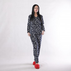 Женская махровая пижама "Горох-кнопка-сірий" р.44-56 (колір сірий)!!!