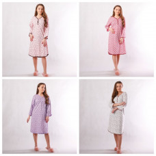 Женская трикотажная ночная батал "Василина-рукав три четверти " р.52-64