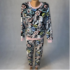 Женская махровая пижама "Дог-Однотон" 42-54р.