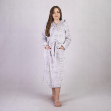 Женский длинный махровый халат "Шиншилла-Лапки" р.42-54