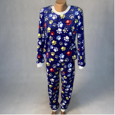 Женская махровая пижама "Синие Лапки" 42-54р.