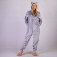 Махровий жіночий кігурумі "Однотон сірий" нар. 42-50