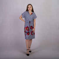 Женское летнее платье реактив "Пояс Японка " р.44-52