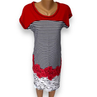 Жіноча сукня "Дамочка - Червоне в смужку" р.48