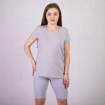 Женская базовая летняя футболка "Цвет серый" р.48-56 Женская базовая летняя футболка "Цвет серый" р.48-56