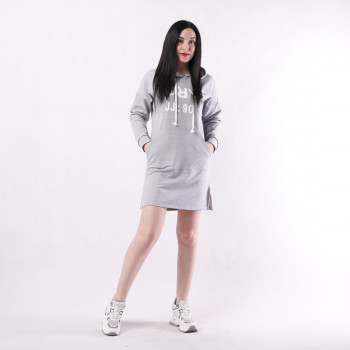 Женское спортивное платье из двунитки "Худи-серый" 42-50р. Женское спортивное платье из двунитки "Худи-серый" 42-50р.