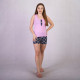 Женский трикотажный комплект майка с шортами "Розовая мики " р.42 Женский трикотажный комплект майка с шортами "Розовая мики " р.42