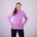 Женская теплая водолазка с начесом рубчик "Цвет лиловый" р. 44-56