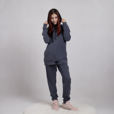 Подростковый спортивный костюм 2-нитка  "Худи темно-серый" 38-44р. 