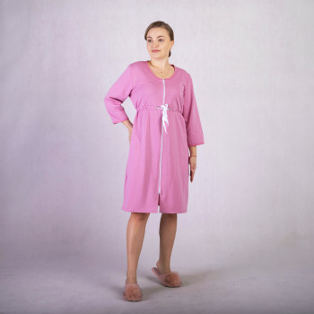 Женский теплый домашний халат "Люба-темно-розовый" 46-54р.