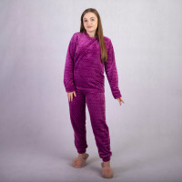 Жіноча махрова піжама "Коса фуксія" 42-54р. (модель маломірить!!!)