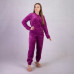 Женская махровая пижама "Коса фуксия" 42-54р. (модель маломірить!!!)