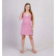 Ночная сорочка на тонких бретелях запах застежка "Цвет Розовый" р. 46-54 Ночная сорочка на тонких бретелях запах застежка "Цвет Розовый" р. 46-54
