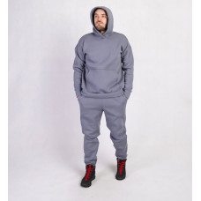 Мужской спортивный костюм 3х-нитка на флисе "Резинка Грей" 48-56р.
