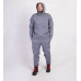 Мужской спортивный костюм 3х-нитка на флисе "Резинка Грей" 48-56р.