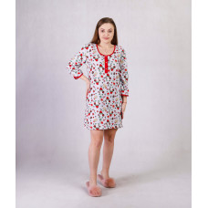 Женская теплая ночная рубашка планка "Гном" р.44-56. 