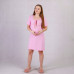 Женская трикотажная ночная рубашка с коротким рукавом кулир  "Капля-розовая" р. 44-60