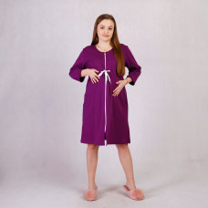 Женский теплый домашний халат "Люба-баклажан" 46-54р.