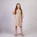Теплая ночная рубашка запах "Цвет беж" р. 42-58