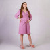 Теплая ночная рубашка запах "Цвет розовая" р. 42-58