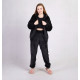 Женский махровый домашний костюм на молнии "Однотон Черный" р. 46-54 Женский махровый домашний костюм на молнии "Однотон Черный" р. 46-54