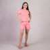 Комплект футболка+шорты "Рубчик - розовый" 46-54р.