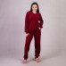 Домашний велюровый костюм "Бархат Велюр-бордо"  46-54р.