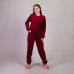 Домашний велюровый костюм "Бархат Велюр-бордо" 46-54р. Домашний велюровый костюм "Бархат Велюр-бордо" 46-54р.
