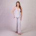 Комплект Топ запах(застежка)+штаны кулир "Серый" 46-58р.