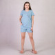 Женская летняя пижама футболка с шортами "Ласточка- голубой цвет" 46-58р. Женская летняя пижама футболка с шортами "Ласточка- голубой цвет" 46-58р.