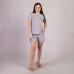 Женская летняя пижама футболка с шортами "Ласточка- серый" 46-58р.